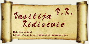Vasilija Kidišević vizit kartica